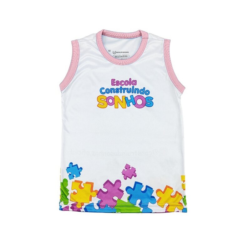 Camiseta Gola Rosa